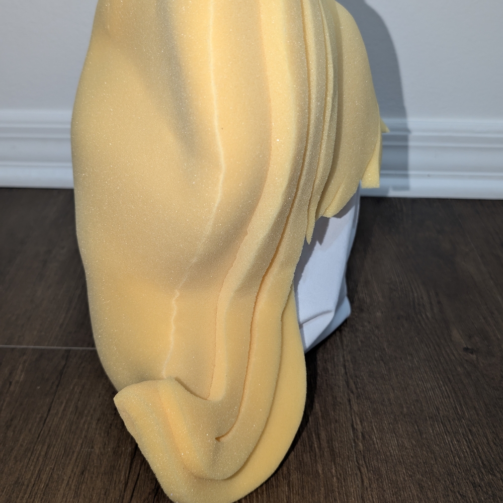 Foam Party Hat Yellow Wig Costume Prop - Picture 2 of 8